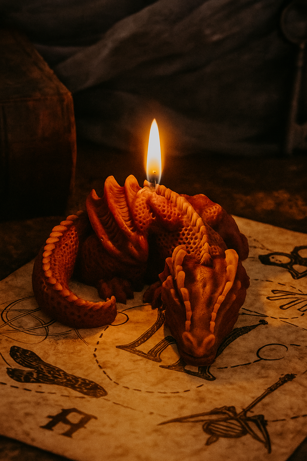 Harry Potter Four House Dragons Candles – Gryffindor, Slytherin, Ravenclaw &amp; Hufflepuff Inspired