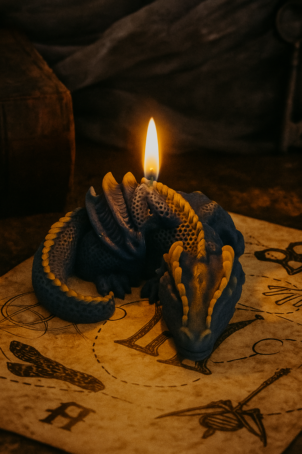 Harry Potter Four House Dragons Candles – Gryffindor, Slytherin, Ravenclaw &amp; Hufflepuff Inspired