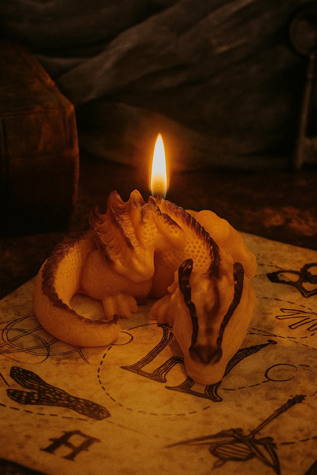 Harry Potter Four House Dragons Candles – Gryffindor, Slytherin, Ravenclaw &amp; Hufflepuff Inspired