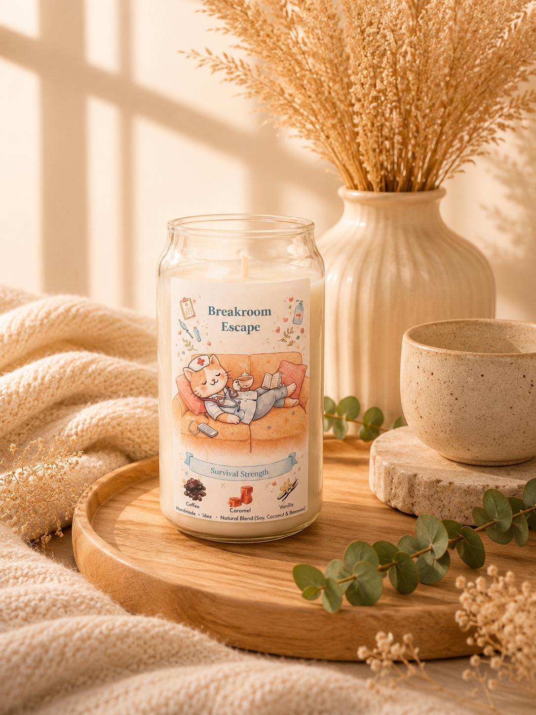 🐾 Nurse Cat  Candle Collection